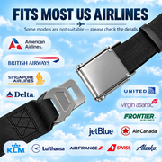 2-in-1 Airplane Seat Belt Extender – Adjustable Travel Seat Belt Extension