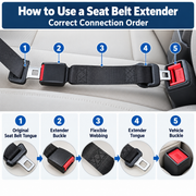 2Pcs 14.2-Inch Car Seat Belt Extender