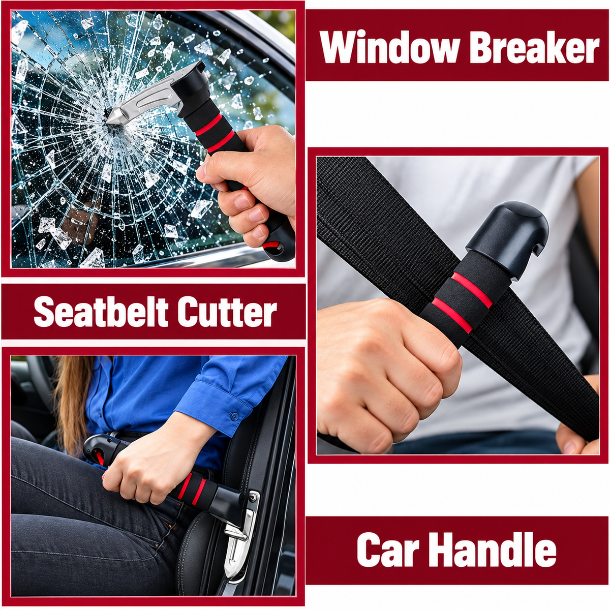 Car Door Assist Handle for Elderly – Non-Slip 2 Pack