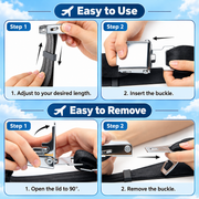 2-in-1 Airplane Seat Belt Extender – Adjustable Travel Seat Belt Extension