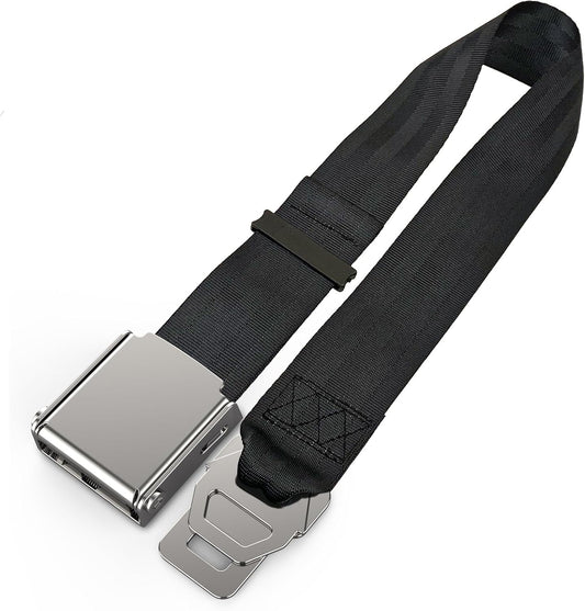 2-in-1 Airplane Seat Belt Extender – Adjustable Travel Seat Belt Extension