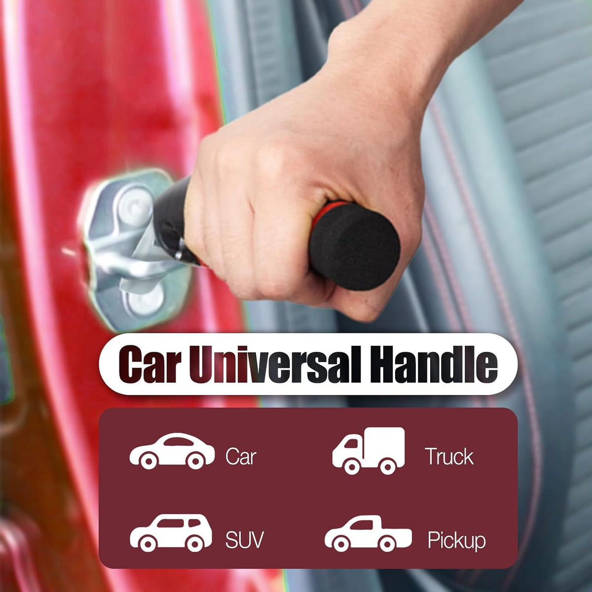2 pcs Car Door Handle for Elderly Car Assist Support Handle Multifunction Car Door Latch Bar for Seniors and Handicapped