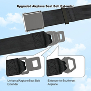2-in-1 Airplane Seat Belt Extender – Adjustable Travel Seat Belt Extension