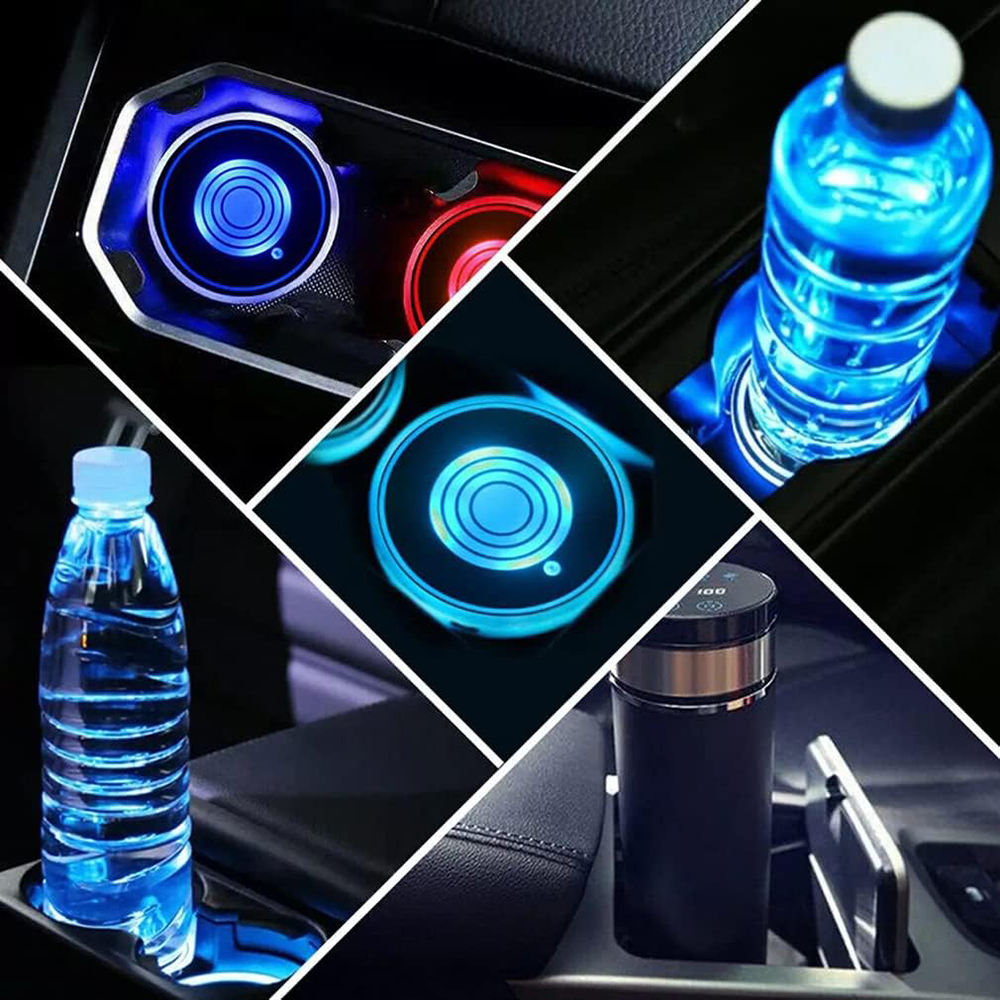 Kelenate OEM Logo Universal Fitment LED Cup Holder Lights-Warning Lamp for Retrofit/Upgrade