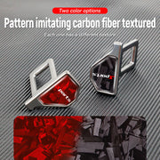 Universal Car Seat Belt Buckle Clip Carbon Fiber Auto Seat Belt Alarm Stopper Silencer Safety Belt Plug, Set of 2