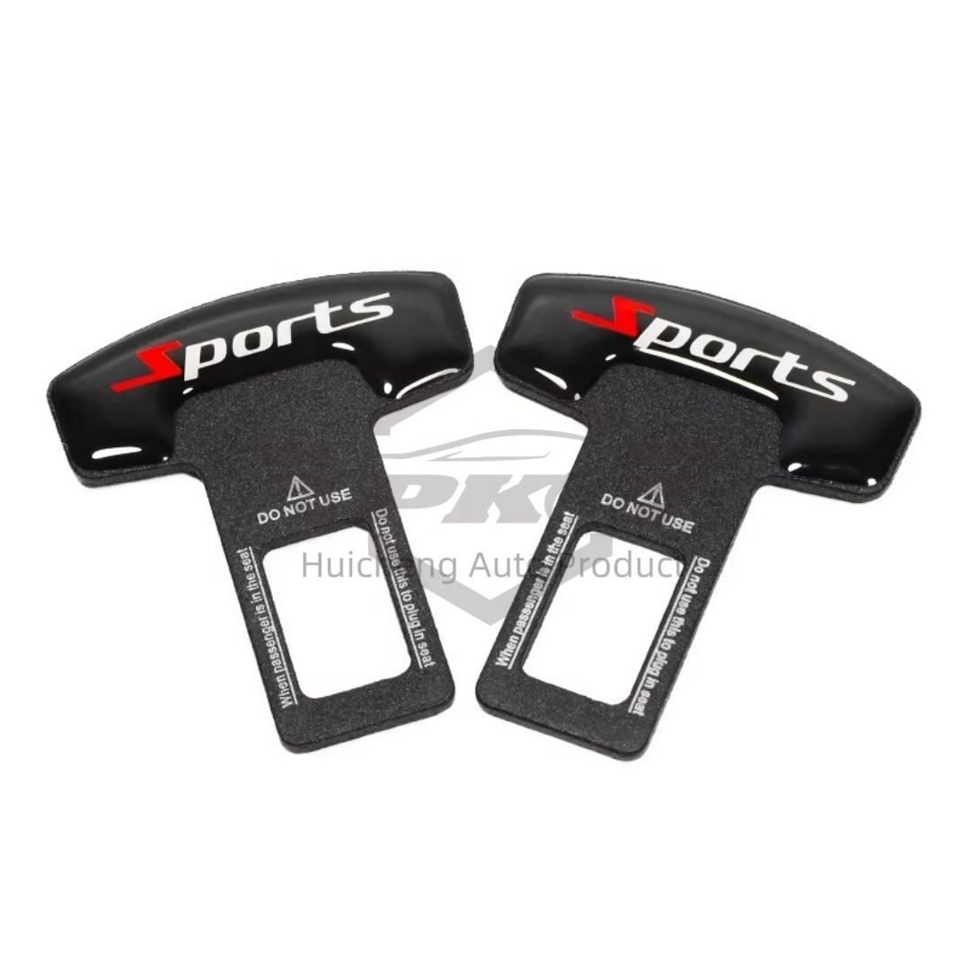4-Pack Custom Logo Universal Car Seat Safety Belt Clip Alarm Stopper Silencer for BMW HONDA NISSAN AUDI AMG RS FORD Mercedes-Benz