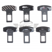 4-Pack Custom Logo Universal Car Seat Safety Belt Clip Alarm Stopper Silencer for BMW HONDA NISSAN AUDI AMG RS FORD Mercedes-Benz
