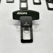 4-Pack Custom Logo Universal Car Seat Safety Belt Clip Alarm Stopper Silencer for BMW HONDA NISSAN AUDI AMG RS FORD Mercedes-Benz