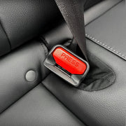 2-Pack Car Seat Alarm Canceller Seat Belt Silencer Metal Plug Carbon Fiber Texture Safety Car Seat Belt Clip Alarm Stopper for All Cars