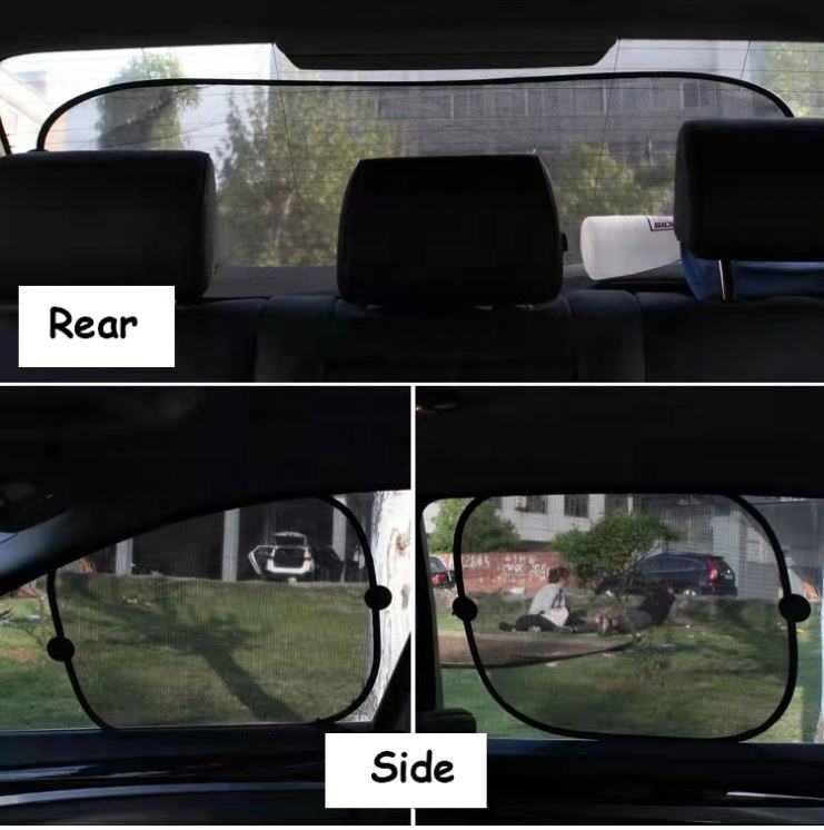 Popular 5Pcs Car Window Sunshades 3D Photocatalyst Mesh Sun Visor Car Sunshades with Suckers for Toyota Camry