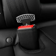 2-Pack Car Seat Alarm Canceller Seat Belt Silencer Metal Plug Carbon Fiber Texture Safety Car Seat Belt Clip Alarm Stopper for All Cars