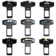 4-Pack Custom Logo Universal Car Seat Safety Belt Clip Alarm Stopper Silencer for BMW HONDA NISSAN AUDI AMG RS FORD Mercedes-Benz