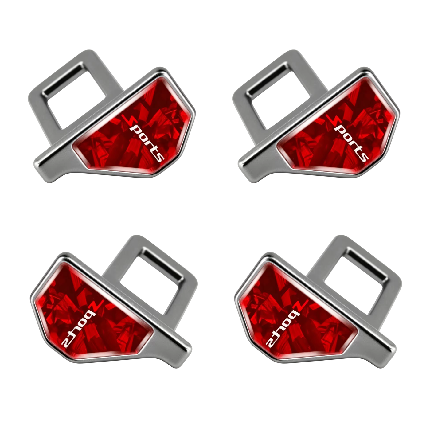4Pcs Universal Car Seat Belt Buckle Clip Carbon Fiber Auto Seat Belt Alarm Stopper Silencer Safety Belt Plug