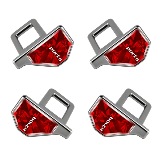 4Pcs Universal Car Seat Belt Buckle Clip Carbon Fiber Auto Seat Belt Alarm Stopper Silencer Safety Belt Plug